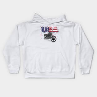 USA motorbike. Kids Hoodie